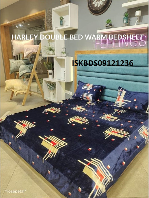 Double Bedsheet With Pillow Cover-ISKBDS09121236