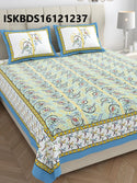 Printed Cotton Bedsheet With Pillow Cover-ISKBDS16121237