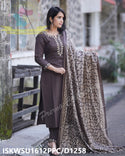 Handloom Cotton Kurti With Pant And Batik Printed Khadi Silk Dupatta-ISKWSU1612PPC/D1258