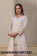 Embroidered Crepe Kurti With Pant And Dupatta-ISKWSU0402NP3307