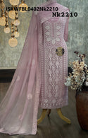 Embroidered Georgette Kurti With Shantoon Bottom And Chiffon Dupatta-ISKWFBL0402Nk2210