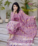 Hand Woven Jamdani Weaved Cotton Kurti With Pant And Dupatta-ISKWSU1002PPC/D1766