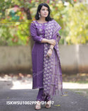 Khadi Cotton Kurti With Khadi Pant And Digital Batik Printed Dupatta-ISKWSU1002PPC/D1497