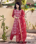 Embroidered Kota Doriya Kurti With Cotton Pant And Dupatta-ISKWSU1002PPC/D1763