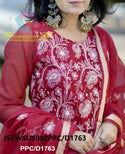 Embroidered Kota Doriya Kurti With Cotton Pant And Dupatta-ISKWSU1002PPC/D1763