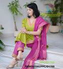 Cotton Kurti With Pant And Dupatta-ISKWSU1002PPC/D1700