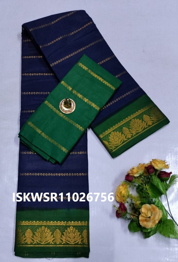 Zari Weaved Cotton Saree-ISKWSR11026756