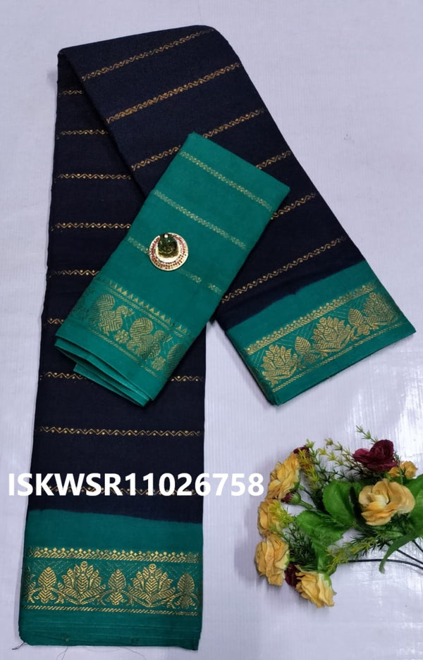 Zari Weaved Cotton Saree-ISKWSR11026758