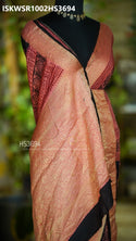 Coral Printed Silk Saree With Printed Blouse-ISKWSR1002HS3694