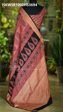 Coral Printed Silk Saree With Printed Blouse-ISKWSR1002HS3694