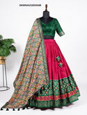 Dola Silk Lehenga With Blouse And Foil Printed Dupatta-ISKWNAV22054348