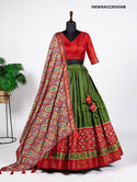 Dola Silk Lehenga With Blouse And Foil Printed Dupatta-ISKWNAV22054348