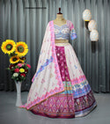 Digital Printed Chinon Silk Lehenga With Blouse And Dupatta-ISKWNAV2305KS1158