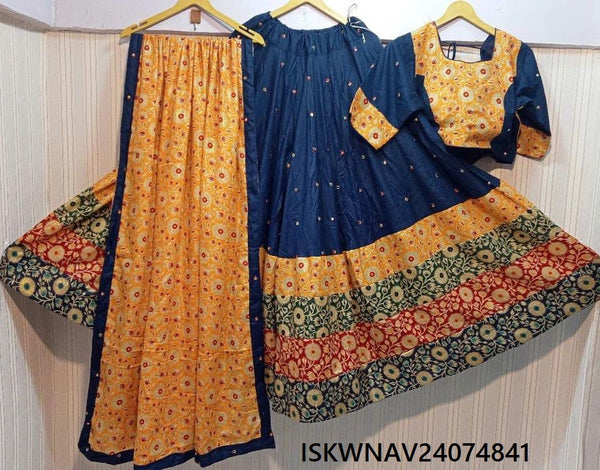 Rayon Lehenga With Blouse And Printed Dupatta-ISKWNAV24074841