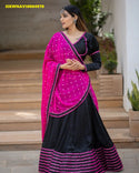 Maslin Cotton Lehenga With Blouse And Dupatta-ISKWNAV18084970