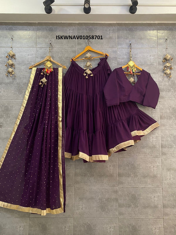 Georgette Lehenga With Blouse And Dupatta-ISKWNAV01058701