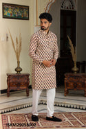 Printed Cotton Kurta With Pajama-ISKM29058002