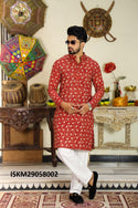 Printed Cotton Kurta With Pajama-ISKM29058002