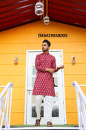 Printed Cotton Kurta With Pajama-ISKM29058005