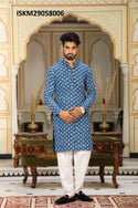 Printed Cotton Kurta With Pajama-ISKM29058006