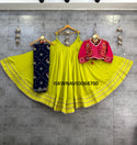 Satin Cotton Lehenga With Embroidered Blouse And Dupatta-ISKWNAV03068700