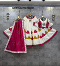 Embroidered Cotton Lehenga With Blouse And Hand Block Printed Malmal Cotton Dupatta-ISKWNAV270736005