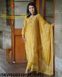 Batik Printed Silk Kurti With Pant And Dupatta-ISKWSU0310PPC/D952