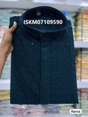 Men's Chikankari Rayon Kurta-ISKM07109590