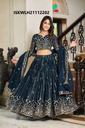 Embroidered Georgette Lehenga With Blouse And Dupatta-ISKWLH21112202