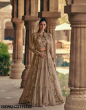 Georgette Lehenga With Chinon Silk Blouse And Embroidered Shrug-ISKWLH22115532