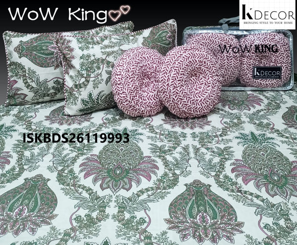 King Size Handmade 5 Pc Bedding Set-ISKBDS26119993