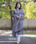 Ajrakh Printed Cotton A-Line Kurti With Pant And Malal Cotton Dupatta-ISKWSU1912PPC/D1643