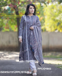 Ajrakh Printed Cotton A-Line Kurti With Pant And Malal Cotton Dupatta-ISKWSU1912PPC/D1643