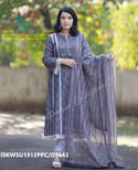 Ajrakh Printed Cotton A-Line Kurti With Pant And Malal Cotton Dupatta-ISKWSU1912PPC/D1643