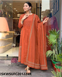 Printed Cotton Kurti With Pant And Dupatta-ISKWSUFC201224R