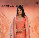 Embroidered Silk Kurti With Pant And Printed Dupatta-ISKWSU20123257