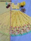 Embroidered Chinon Lehenga With Blouse And Dupatta-ISKWLH21112200