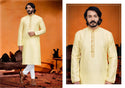 Men's Self Print Silk Kurta With Pajama-Di.No-29