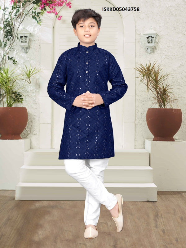 Kid's Cotton Kurta With Pajama-ISKKD05043758